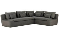 Habitat Kasha Right Hand Fabric Sofabed - Grey